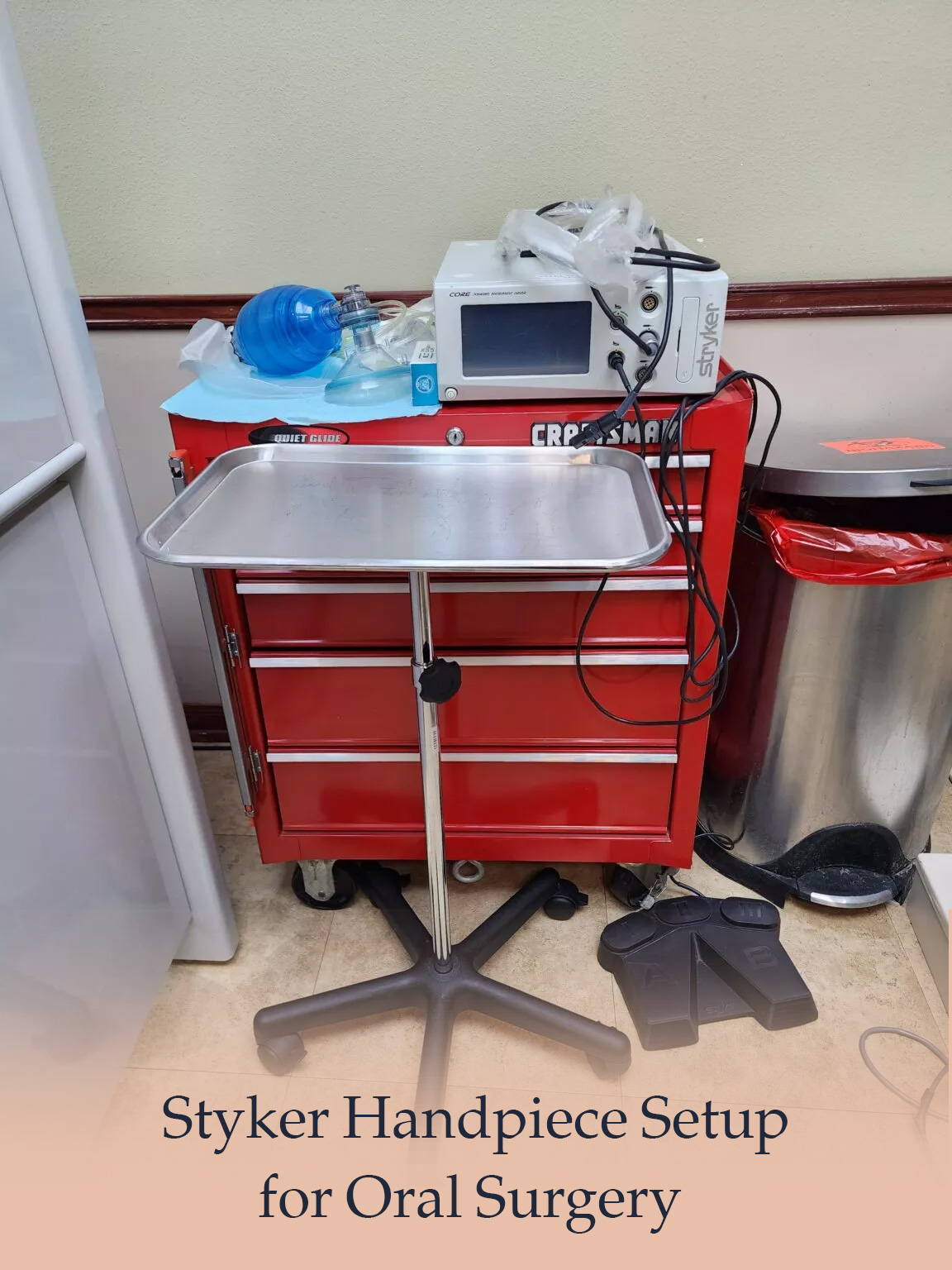 Styker handpiece setup for Oral Surgery